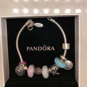 Pandora bracelet and charms
